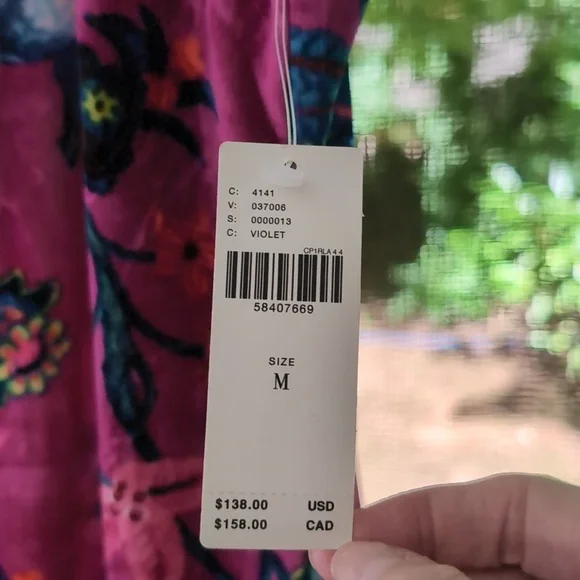 Anthropologie Pink Velvet tank dress Size M. - Picture 3 of 5